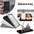 thumbnail image 2 of Silicone Storage Tray Eco-friendly No Odor Shatterproof Widely Used Soap Perfume Holder Countertop Storage Tray, 2 of 4