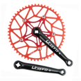 thumbnail image 2 of Bielas de bicicleta plegable de aleación de aluminio 54T-58T 170mm 130 BCD para bicicleta de 9/10/11, bicicletas plegables, bicicletas de ca Rojo 58T Soledad Juego de bielas de plato de bicicleta, 2 of 5