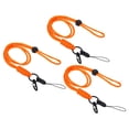thumbnail image 1 of Unique Bargains Lanière de Cou avec Crochet Porte-Badge Lanières Réglables Porte-Clés Orange 3 Pack, 1 of 7