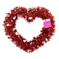 thumbnail image 2 of Tinsel Heart Wreath, Red and Pink, 15", Valentine's Day by Way To Celebrate, 2 of 5