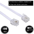 thumbnail image 2 of Cable de extensión de teléfono Ubramac de 30 m con conector RJ11 blanco, 2 of 9