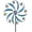 Blue, variant on ANHXN Wind Spinner, Metal Outdoor Wind Sculptures & Spinners, Small Garden Pinwheels for Yard and Garden Decor