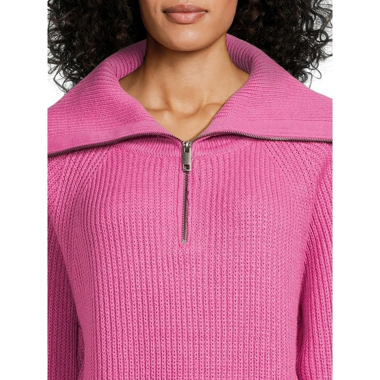 Quarter zip on sale pink