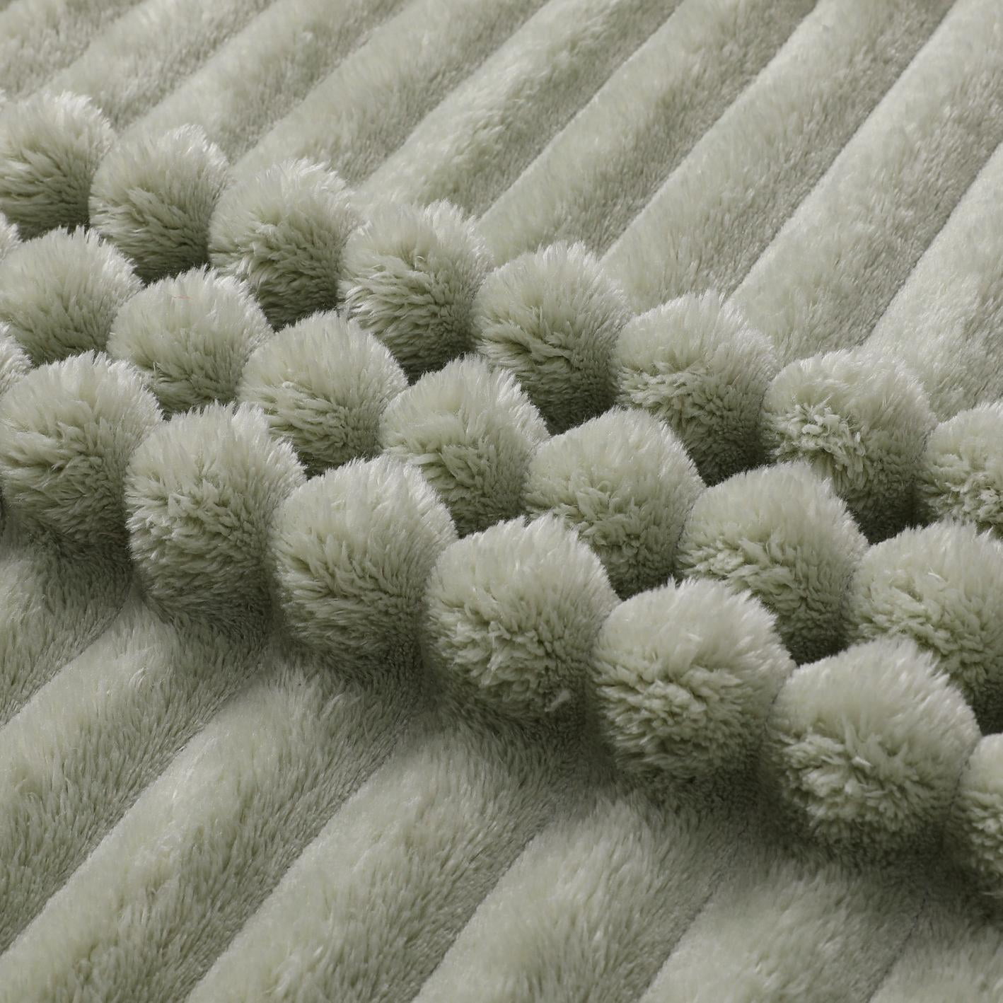 Kate Aurora Modern Lux Ultra Soft & Plush Ribbed Accent Throw Blanket - 50 in. W x 60 in. L - Assorted Colors
