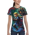 thumbnail image 4 of Game The Legend of Zelda Teen T-Shirt Crewneck Short Sleeve Double-Sided Print Summer Tee Shirts Top For Youth Boys Girls Children Small, 4 of 7