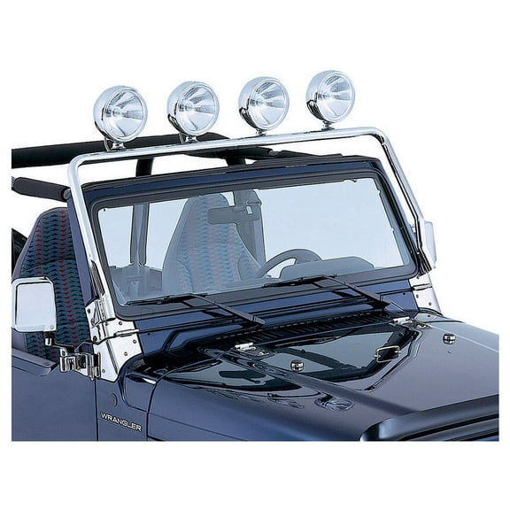 Rugged Ridge by RealTruck Light Bar for Wrangler TJ | Full Frame, Stainless Steel | 11138.01 | Compatible with 1997-2006 Jeep Wrangler TJ