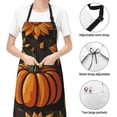thumbnail image 6 of Picia Autumn Pumpkin Leaves Waterproof Apron for Unisex Adult - Adjustable Bib Apron with Pockets, Ideal for Cooking, Gardening, Painting, and Household Chores, 6 of 9