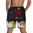 thumbnail image 4 of Gaeub Merry Christmas Elk Mens Swim Trunks Stretch Beach Shorts Quick Dry for Men Swim Shorts Swimwear with Pockets- XX-Large, 4 of 9
