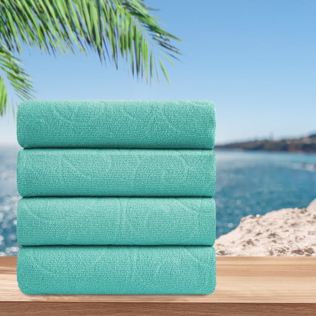 Smuge 4 Pcs Oversized Microfiber Beach Towels, 60x30 inches Super