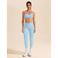 thumbnail image 5 of PISONIC Workout Workout Sets Color Block Twist Back Layered Sports Bra Twist Waist Leggings Gym Yoga Outfits, 5 of 9