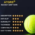 thumbnail image 4 of Tennis Grip Tacky Tennis Racket Grip Tape Absorbent Anti-slip Tennis Overgrip for Tennis Badminton Pickleball Racquet Handle Grip with Damping Ridges Overgrips and Overwraps, 4 of 6