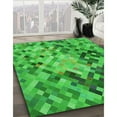 thumbnail image 2 of Ahgly Company Indoor Round Patterned Neon Green Area Rugs, 7' Round, 2 of 6