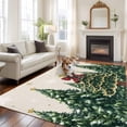 thumbnail image 2 of Rustic Christmas Area Rugs 5'x7', Washable Small Throw Rugs for Laundry Room Playroom, Snowflake Xmas Christmas Tree Indoor Outdoor Rug Non-Slip Low Pile Carpet Runner Reversible Floor Mats, 2 of 8