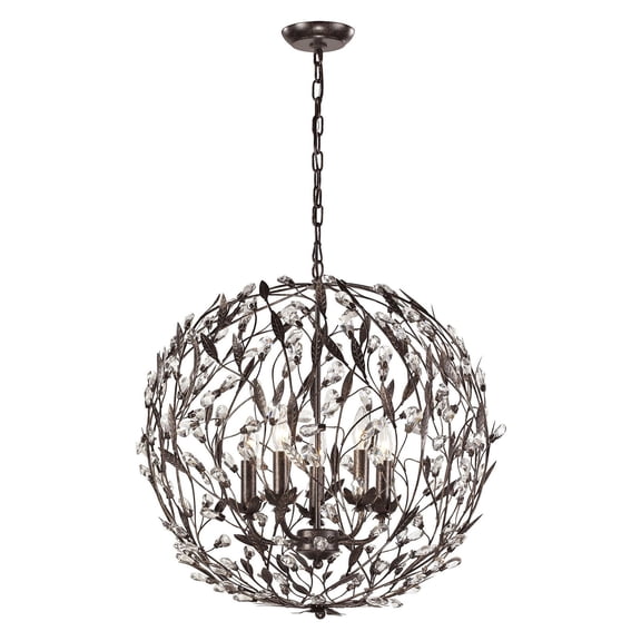 Elk Home 24-Inch Wide Circeo Chandelier, Traditional, Deep Rust