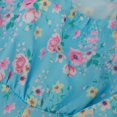 thumbnail image 4 of Casual Women's Summer Short Sleeve Square Neck Split Tennis Midi Dress for Everyday Wear Blue S, 4 of 6
