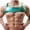Green, variant on Men's Shiny Metallic Sleeveless Half Tank Top Sparkly Arm Sleeves Shrug Muscle Workout Sports Tops Clubwear Silver