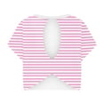 thumbnail image 5 of Women Short Sleeve Workout Shirts Open Back Tops Casual Yoga Y2k Athletic Gym Slouchy Crop Running Tees, Limited Time Under 10 Dollars SA-431, 5 of 5