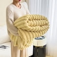thumbnail image 3 of Luckky Emotional Support Blanket Yellow, Security Blanket, Soft and Comfortable for Indoors Sofa, Kennel, 3 of 5