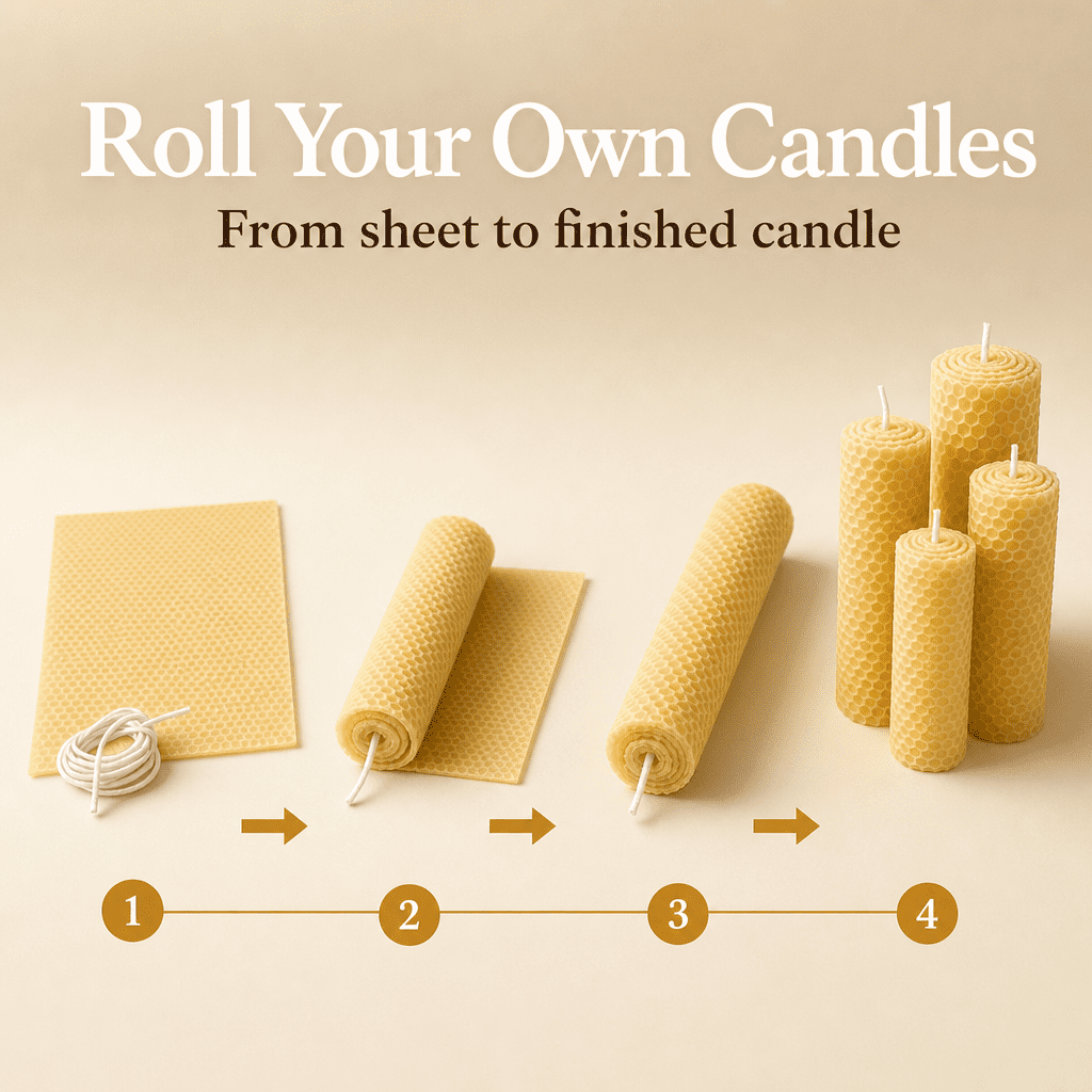 Stakich Beeswax Candle Making Kit for Adult 50 Pieces