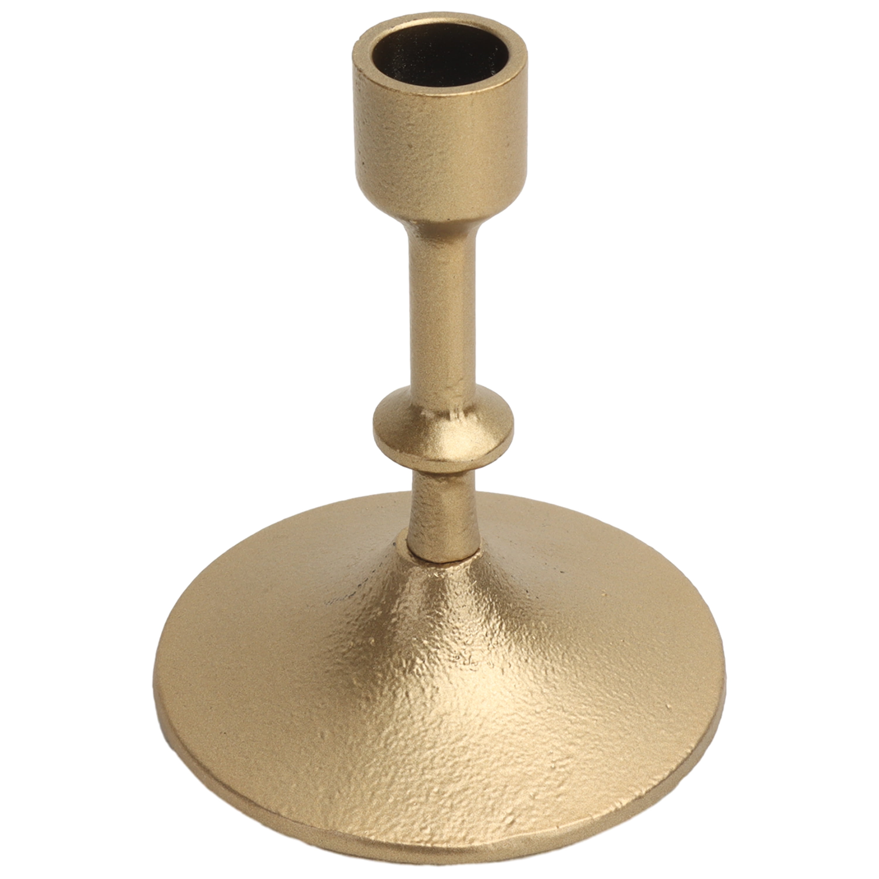 Better Homes & Gardens Gold Cast Iron Taper Candle Holder, 5.3", Medium