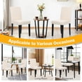 thumbnail image 3 of NiamVelo Dining Chairs Set of 4 Fabric Upholstered Kitchen Chairs Dining Room Chairs with Solid Wood Legs for Kitchen Restaurant and Living Room, Beige, 3 of 7