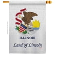 thumbnail image 2 of Breeze Decor 08113 States Illinois 2-Sided Vertical Impression House Flag - 28 x 40 in., 2 of 2
