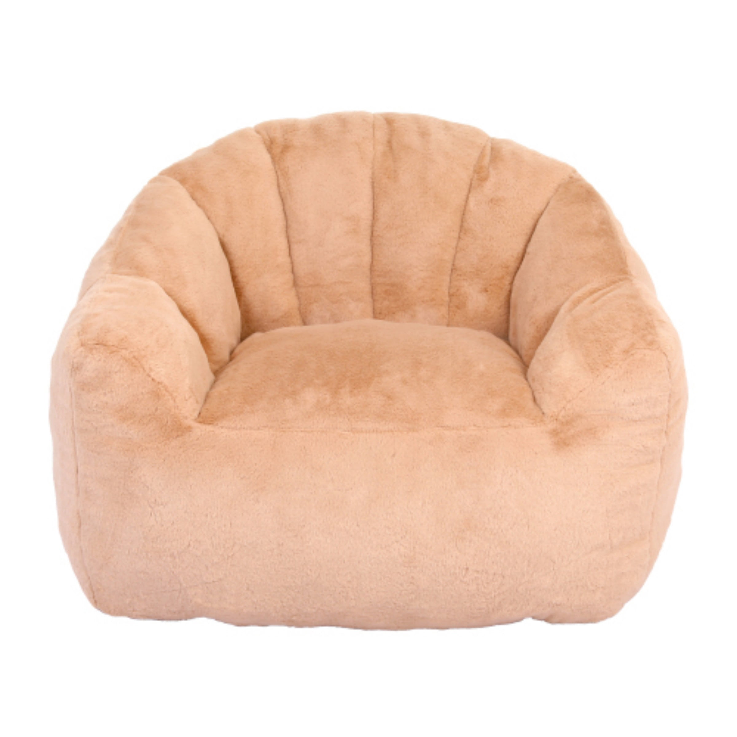 Bean Bag Chair for Adults, Memory Foam Bean Bag Sofa with Armrests, Comfy Lazy Floor Chair for Living Room Bedroom Reading, Brown