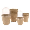 thumbnail image 5 of Honrane 10-Pack Biodegradable Nursery Pots with Ventilation Holes and See-Through Dome Lid-Ideal for Flower Germination and Seedlings,Eco-Friendly and Disposable Plant Nursery Pot for Home Gardening, 5 of 8