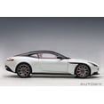 thumbnail image 4 of Aston Martin DB11 Morning Frost White Metallic with Black Top and Red Interior 1/18 Model Car by Autoart, 4 of 11