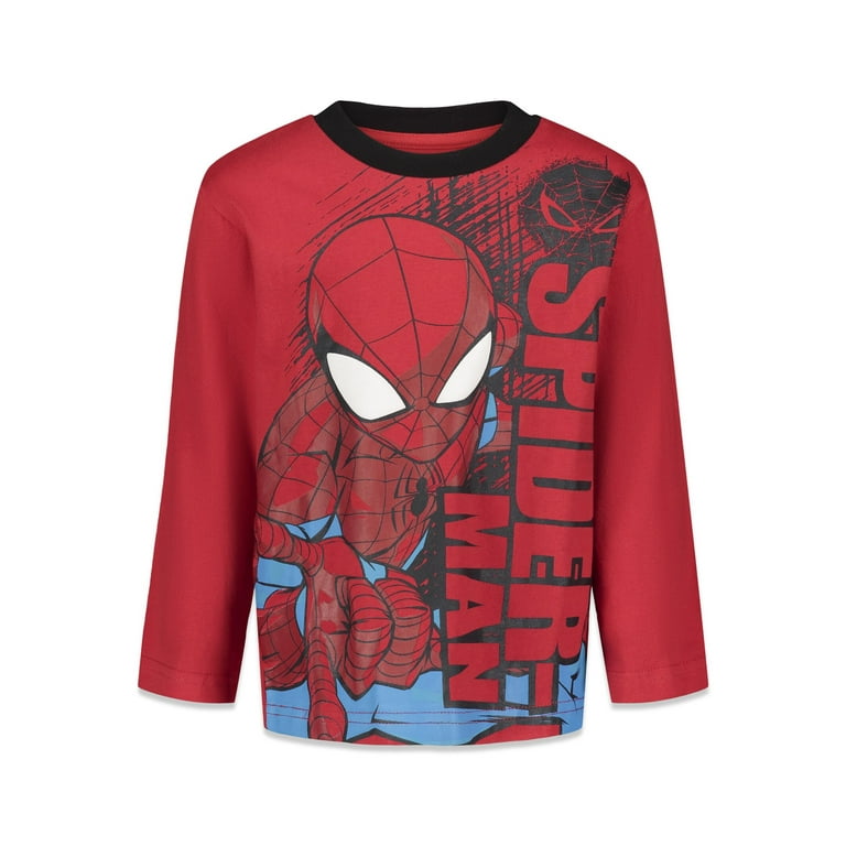 Marvel Spider Man Toddler Boys 2 Pack Long Sleeve T Shirts Toddler to Big Kid