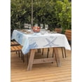 thumbnail image 3 of Outdoor Tablecloth with Umbrella Hole for Patio/Picnic/Party/Camping, Aqua Coastal Waterproof Table Cloth Rectangle Table Cover Washable, Summer Ocean Coral Jellyfish Seahorse Starfish (52"x 70"), 3 of 8