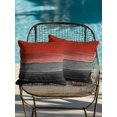 thumbnail image 4 of Waterproof Outdoor Throw Pillows with Inserts 16"x16" Set of 2, Red Gray Black Soft Decorative Pillowcases for Couch Bedroom, Vintage Country Gradient Wooden Grain Pillow Covers for Sofa Living Room, 4 of 8