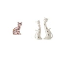 thumbnail image 1 of Estatua de gato, figura decorativa, escultura animal, artesanía, adorno para chimenea, esculturas de pareja, regalo de boda, repisa de comedor, pieza, 1 of 8