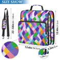 thumbnail image 2 of FORMRS Zipper Binder with Shoulder Strap 2-inch Ring 500 Sheet Capacity File Bag, Green Wavy Plaid, 2 of 5