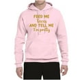 thumbnail image 3 of Wild Bobby, Gold Feed Me Tacos And Tell Me I'm Pretty Cinco de Drinco Cinco De Mayo Unisex Hoodie Sweatshirt, Light Pink, Small, 3 of 5