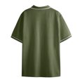 thumbnail image 5 of hoksml Mens Collared Shirts Short Sleeve Fitness Sporty Polos Shirt Fashionable Lapel Casual Loose Solid Color Button Top/Shirt Summer Comfortable Breathable Golf Shirts, 5 of 5