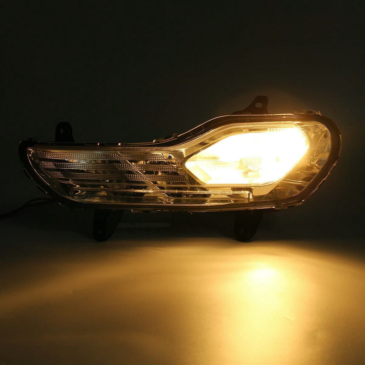 DENEST For 2013 2014 2015 2016 Ford Escape Fog Light Assembly, Driver and Passenger Side Bumper Fog Light Lamp Left+Right Clear Lens Bumper Fog Light Lamp