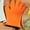 Orange, variant on Lanola Silicone BBQ Cooking Gloves with Meat Smoker Guide，Heat Resistant Oven Mitts with Fingers，Long Protective Cotton Lined Barbecue Grilling Gloves 1 Pair for Kitchen, Cooking, and Baking