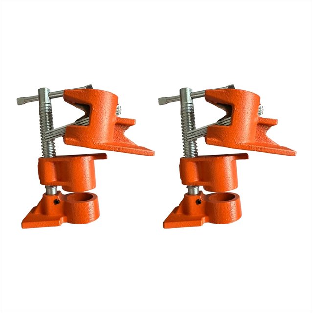 2 Abrazaderas de Tubo de 1/2 Pulgada, Juego de Abrazaderas de Tubo Negro de Metal de 1/2 Pulgada, Herramientas de Carpintería, Abrazadera de Madera Ajustable para Carpintero