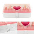 thumbnail image 4 of Valentine's Day PU Leather Jewelry Box Display Case with Removable Compartment and Bracelet Holder - Portable Storage Container, 4 of 6