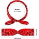 thumbnail image 2 of 2 st Bandana-hårband för kvinnor och flickor, knut retrotryckta pannband Paisley-tryckta pannband Huvudband Justerbart huvudband (Röd, Vit) Red, White, 2 of 5
