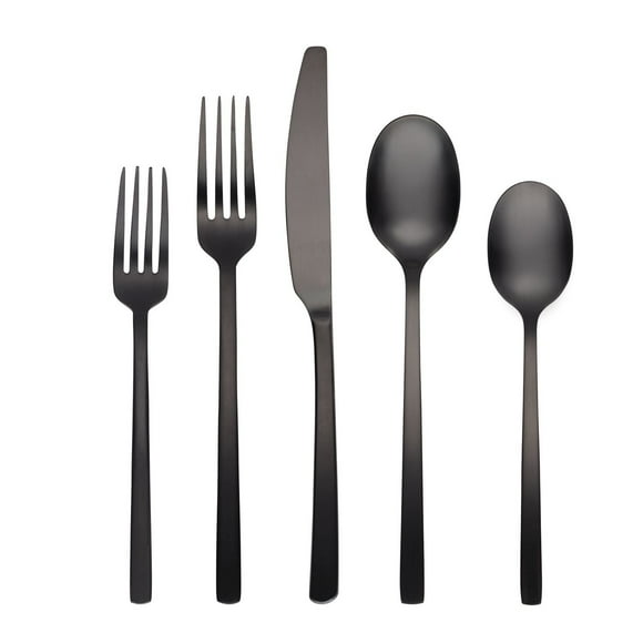 Oneida Brady Black Satin 20 Piece Flatware Set, 20 Pc Flatware Set