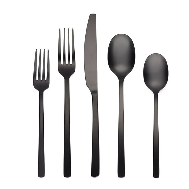 Oneida Brady Black Satin 20 Piece Flatware Set