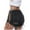 Black, variant on OKBOP Gym Shorts Women Green Casual Wide-Leg Tie-Waist Ripped Relaxed Fit Jeans Shorts