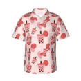 thumbnail image 1 of Balery Milk Tea Camisas hawaianas de manga corta para hombre, camisas playeras de corte holgado, camisas de vacaciones con botones,3X-Large, 1 of 7