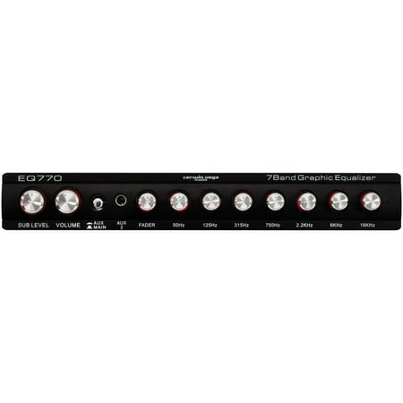 Parametric Eq Equalizer - Cerwin-Vega Mobile EQ770 CV 7-Band Parametric Equalizer with Aux Input