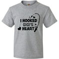 thumbnail image 3 of Inktastic I Hooked Gigi's Heart with Fishing Rod Youth T-Shirt, 3 of 5