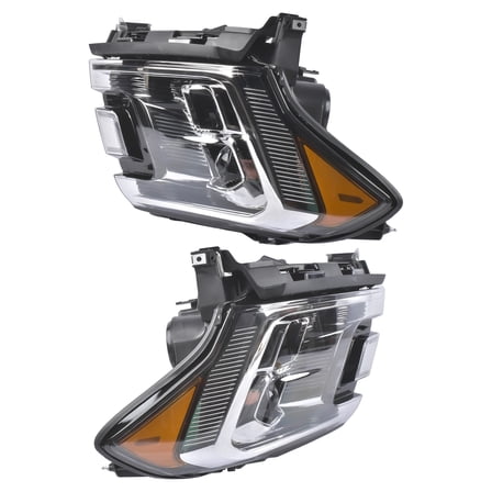 GELUOXI 2PCS Left & Right Halogen Headlight Assembly w/Bulb for Ford Expedition 2018-2021 JL1Z13008J JL1Z13008K