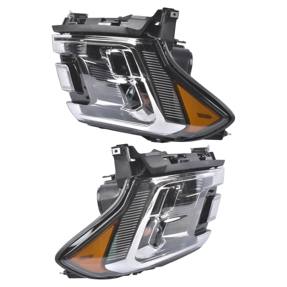GELUOXI 2PCS Left & Right Halogen Headlight Assembly w/Bulb for Ford Expedition 2018-2021 JL1Z13008J JL1Z13008K