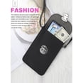 thumbnail image 4 of Gustave Touch Screen Cell Phone Purse, PU Leather Mini Crossbody Bag, Portable Phone Pouch Shoulder Bag For Iphone 11 For Samsung "Gray", 4 of 9
